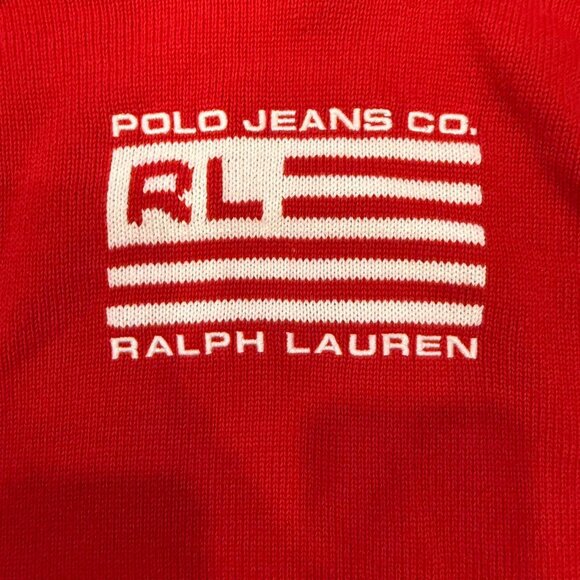 Vintage Polo Jeans Co Ralph Lauren Red Flag Turtleneck Women’s - Picture 2 of 3